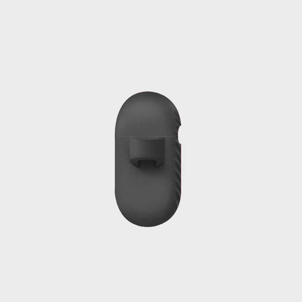 Picture of Apple Airpods 3 Case | Uniq Vencer Airpods 3 High Quality Premium Silicone Case with Aluminium Carabiner for Airpods 3 Airpods 3rd Gen (Dark Grey)