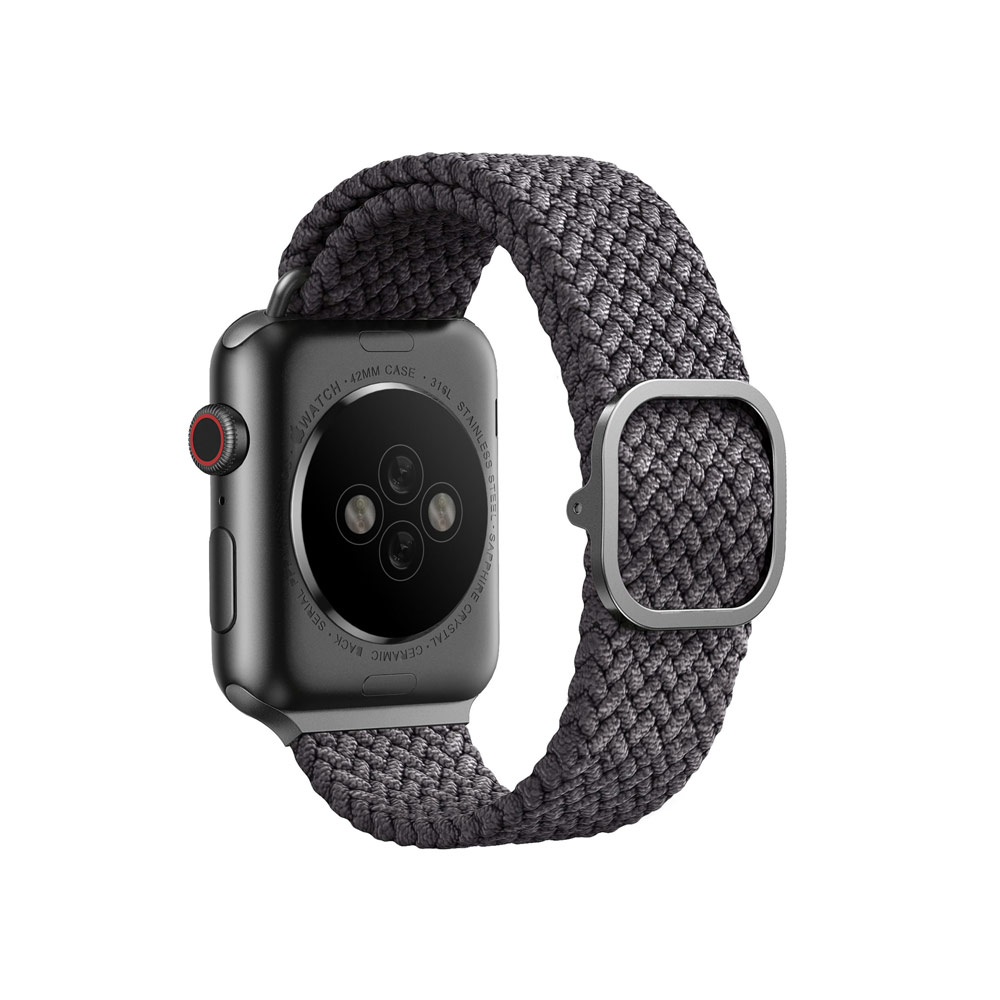 Picture of Apple Watch 40mm | Uniq Aspen Woven Soft Breathable Comfort Strap for Apple Watch 40mm 38mm Series 1 2 3 4 5 6 SE Nike (Grey)
