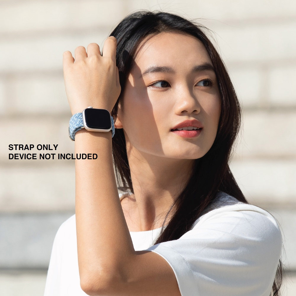 Picture of Apple Watch 38mm  | Uniq Aspen Woven Soft Breathable Comfort Strap for Apple Watch 41mm 40mm 38mm Series 1 2 3 4 5 6 7 SE Nike (Light Blue)