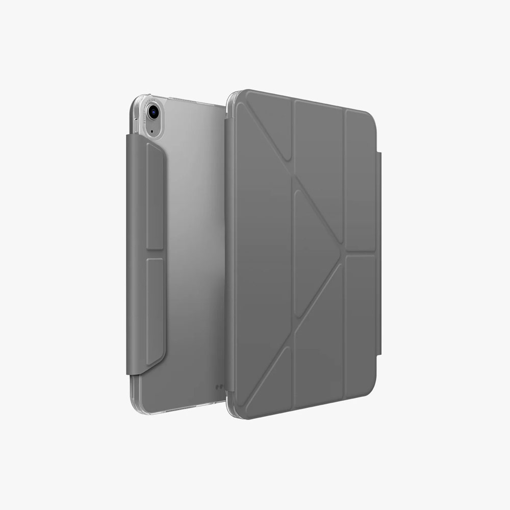 Picture of Apple iPad Air 11 M3 2025 Case | Uniq Camden Click Flip Cover Stand Case for iPad Air 11 M2 2024 M3 2025 (Rhino Grey)