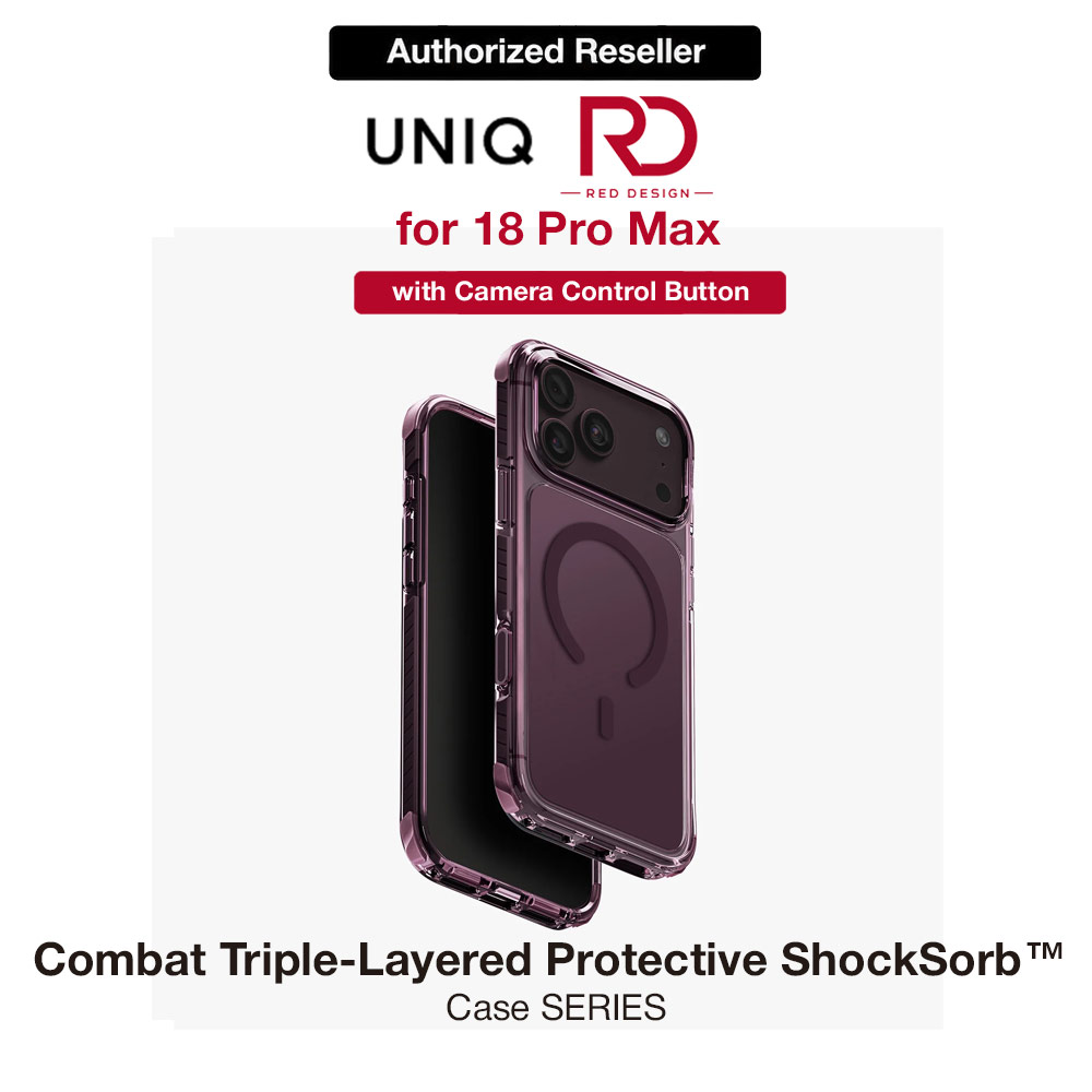 Picture of Uniq Combat Triple-Layered Protective MagClick Drop Protection Case with Camera Control Button for iPhone 18 Pro Max 6.9 - Deep Purple Apple iPhone 18 Pro Max- Apple iPhone 18 Pro Max Cases, Apple iPhone 18 Pro Max Covers, iPad Cases and a wide selection of Apple iPhone 18 Pro Max Accessories in Malaysia, Sabah, Sarawak and Singapore 