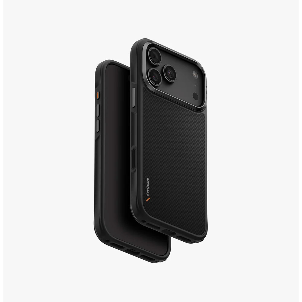 Picture of Apple iPhone 18 Pro Case | Uniq Keva Tough Aramid MagClick Protection Case with Camera Control Button for iPhone 18 Pro - Carbon Black