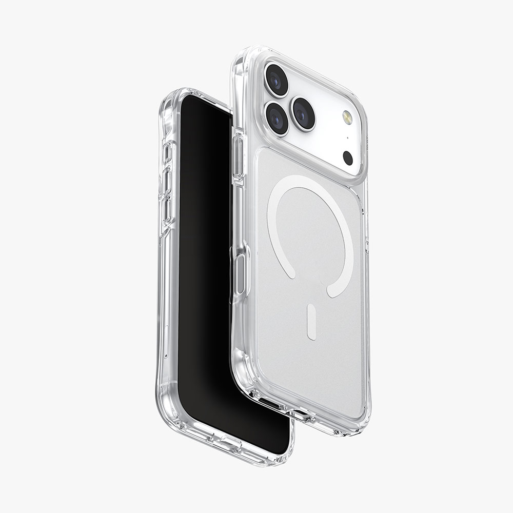 Picture of Apple iPhone 17 Pro 6.3 Case | Uniq LifePro Xtreme Hybrid Magclick Slim Thin Anti Finger Print Transparent Drop Protection Case for iPhone 17 Pro 6.3 (Frosted Clear)