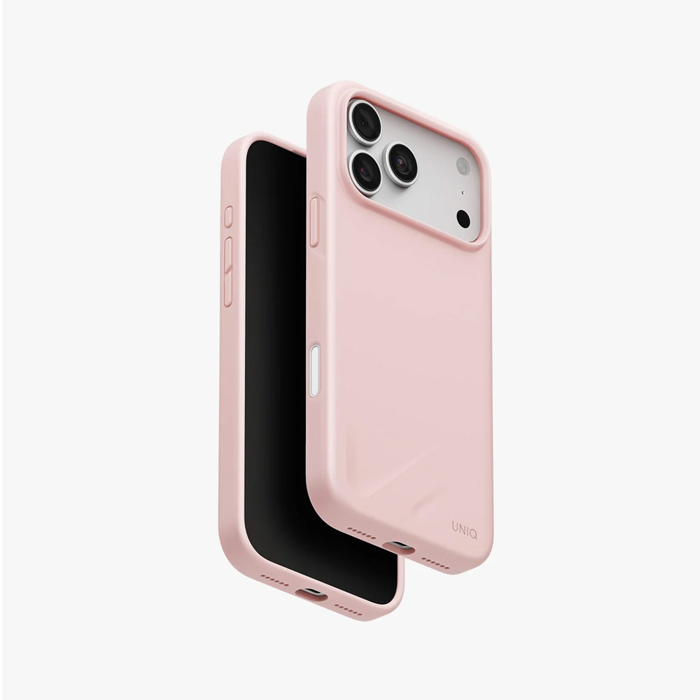 Picture of Apple iPhone 18 Pro Case | Uniq Lino Hybrid Silicone Lightweight Magnetic Protection Case with Camera Control Button for iPhone 18 Pro- Pale Rose