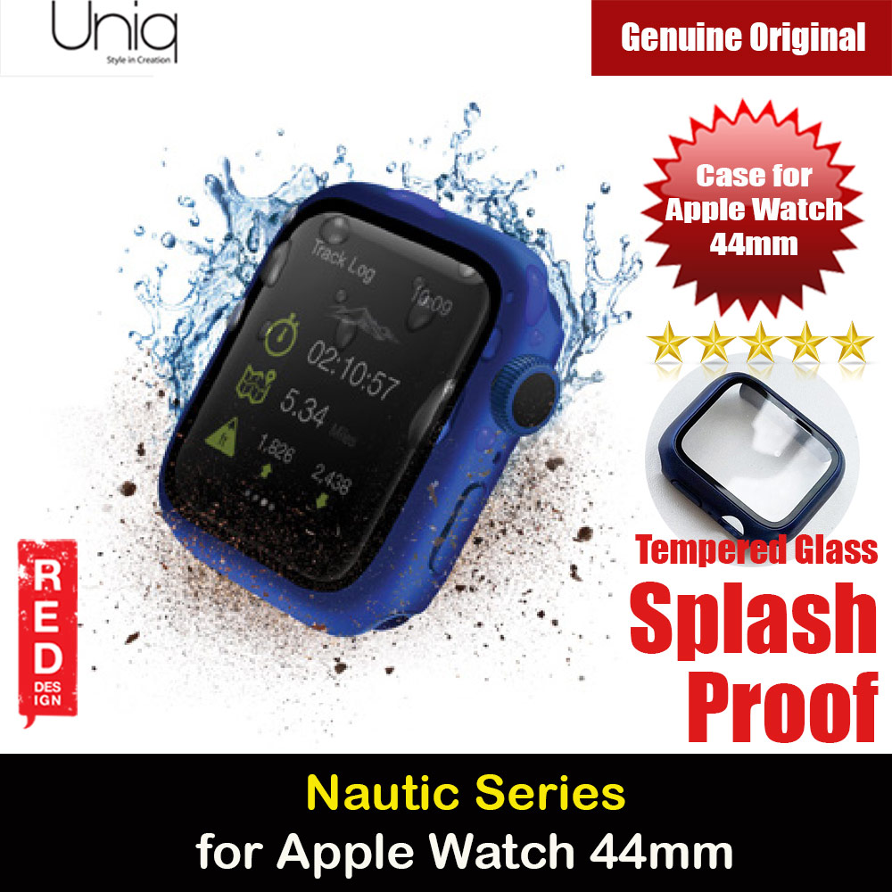 Picture of Uniq Nautic Series Case with IP68 Splash Proof Dust Proof High Sensitivity Touch 9H Tempered Glass for Apple Watch 44mm (Blue) Apple Watch 44mm- Apple Watch 44mm Cases, Apple Watch 44mm Covers, iPad Cases and a wide selection of Apple Watch 44mm Accessories in Malaysia, Sabah, Sarawak and Singapore 