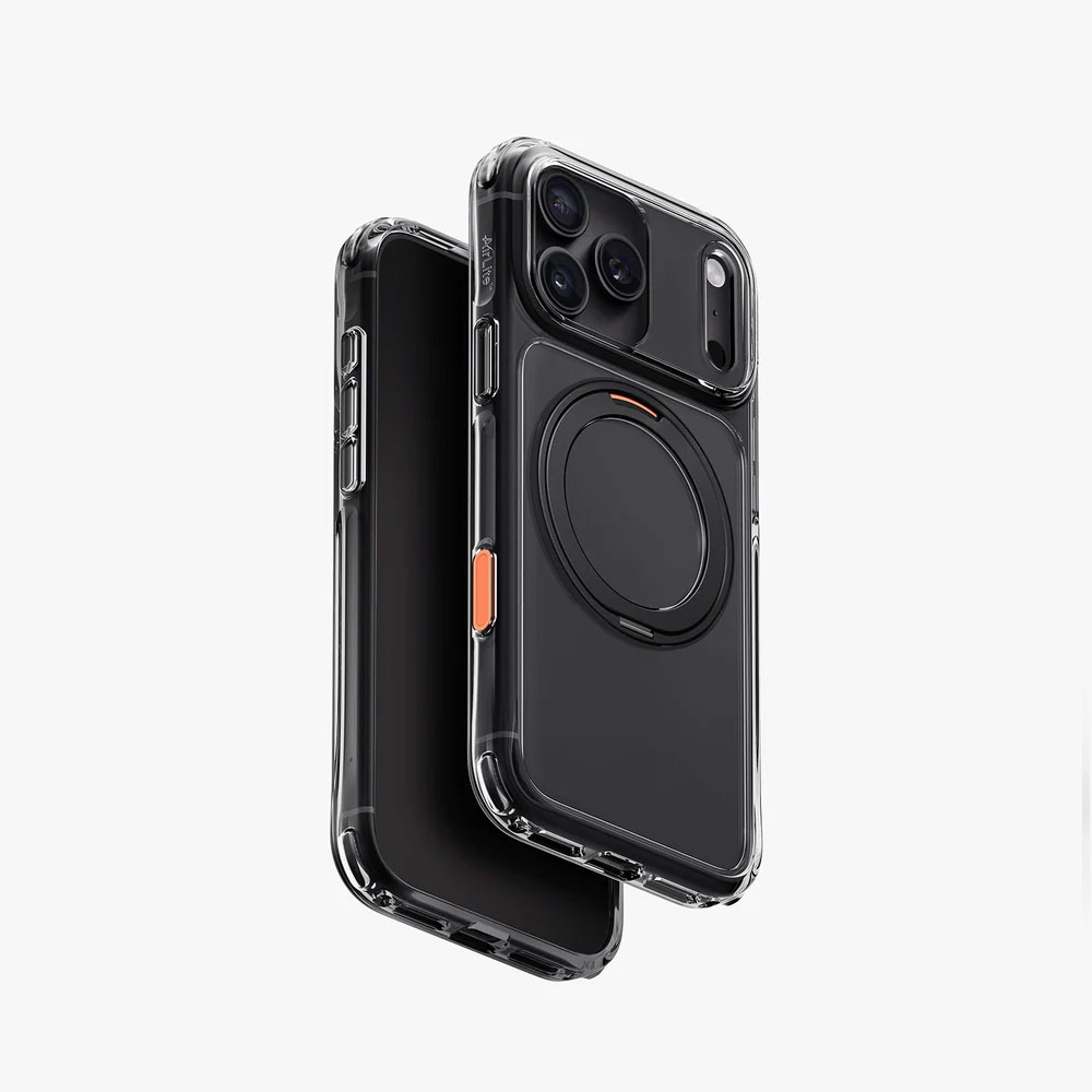 Picture of Apple iPhone 18 Pro Max Case | Uniq Swivix 360 Rotating Kickstand Magnetic Drop Protection Case with Camera Control Button for iPhone 18 Pro Max  - Carbon Black