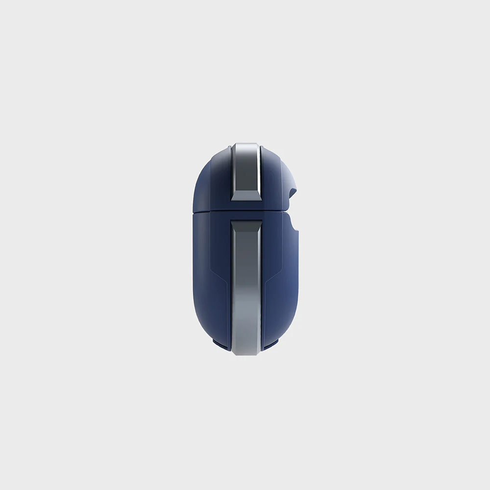 Picture of Apple Airpods 3 Case | Uniq Valencia Tough Drop Protection Hard Case with aluminium bumper for Airpods 3 Airpods 3rd Gen (Blue)
