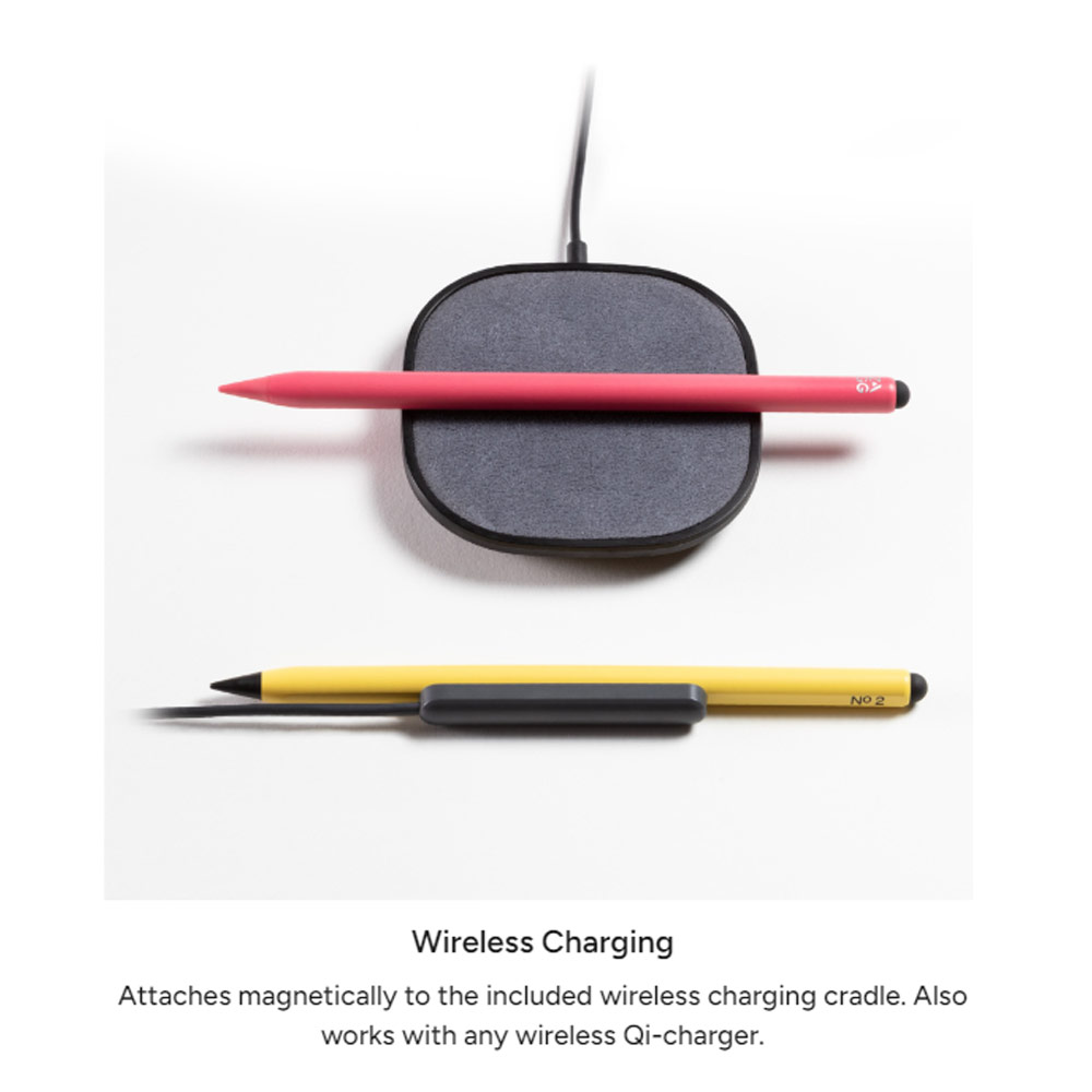 Picture of Apple iPad 10.2 9th gen 2021 | Zagg Pro Stylus 2 Active Dual Tips Stylus with wireless charging compatible for iPad Pro 11 Pro 12.9 (Gray)