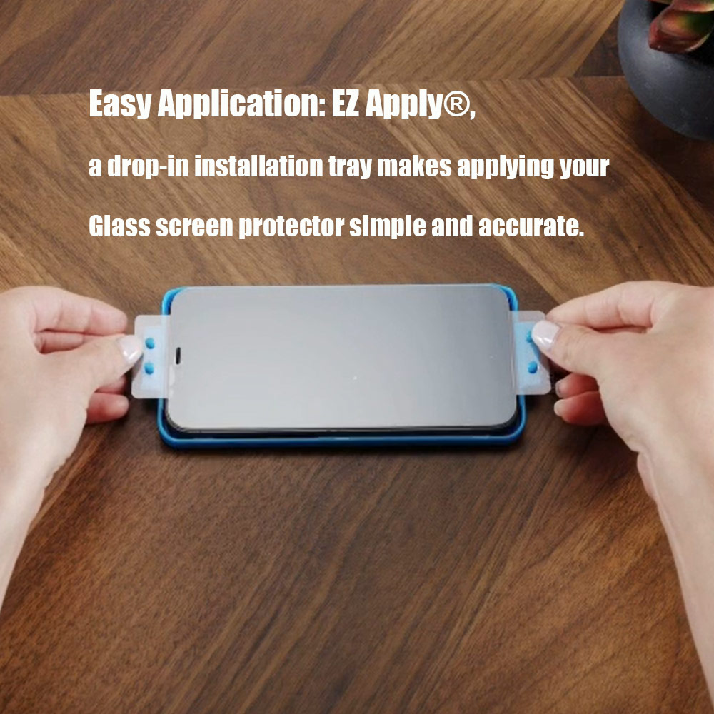 Picture of Apple iPhone 14 6.1 Screen Protector | Zagg Glass Elite Edge Vision Guard Tempered Glass Screen Protector with Easy Installation Tray for iPhone 14 6.1 iPhone 13 6.1 iPhone 13 Pro 6.1 (Anti Blue Light