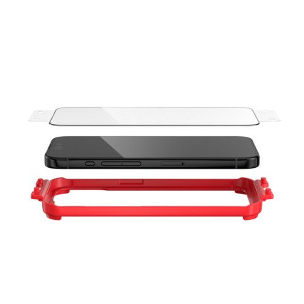 Picture of Apple iPhone 15 6.1 Screen Protector | Zagg Glass Plus Edge Tempered Glass Screen Protector with Easy Installation Tray for iPhone 15 6.1 (Clear)