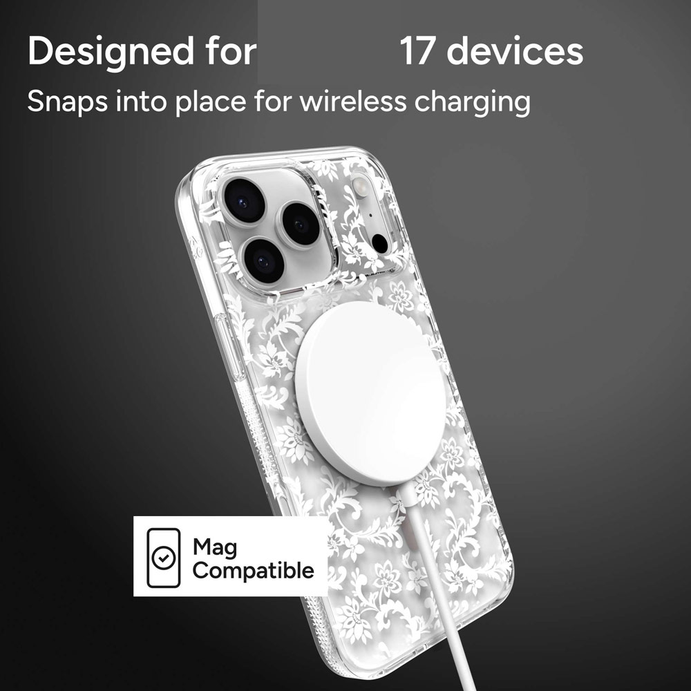 Picture of Apple iPhone 17 Pro Max 6.9 Case | Zagg Milan Snap Magnetic Drop Protection Case for iPhone 17 Pro Max 6.9 (Boho Blossom)