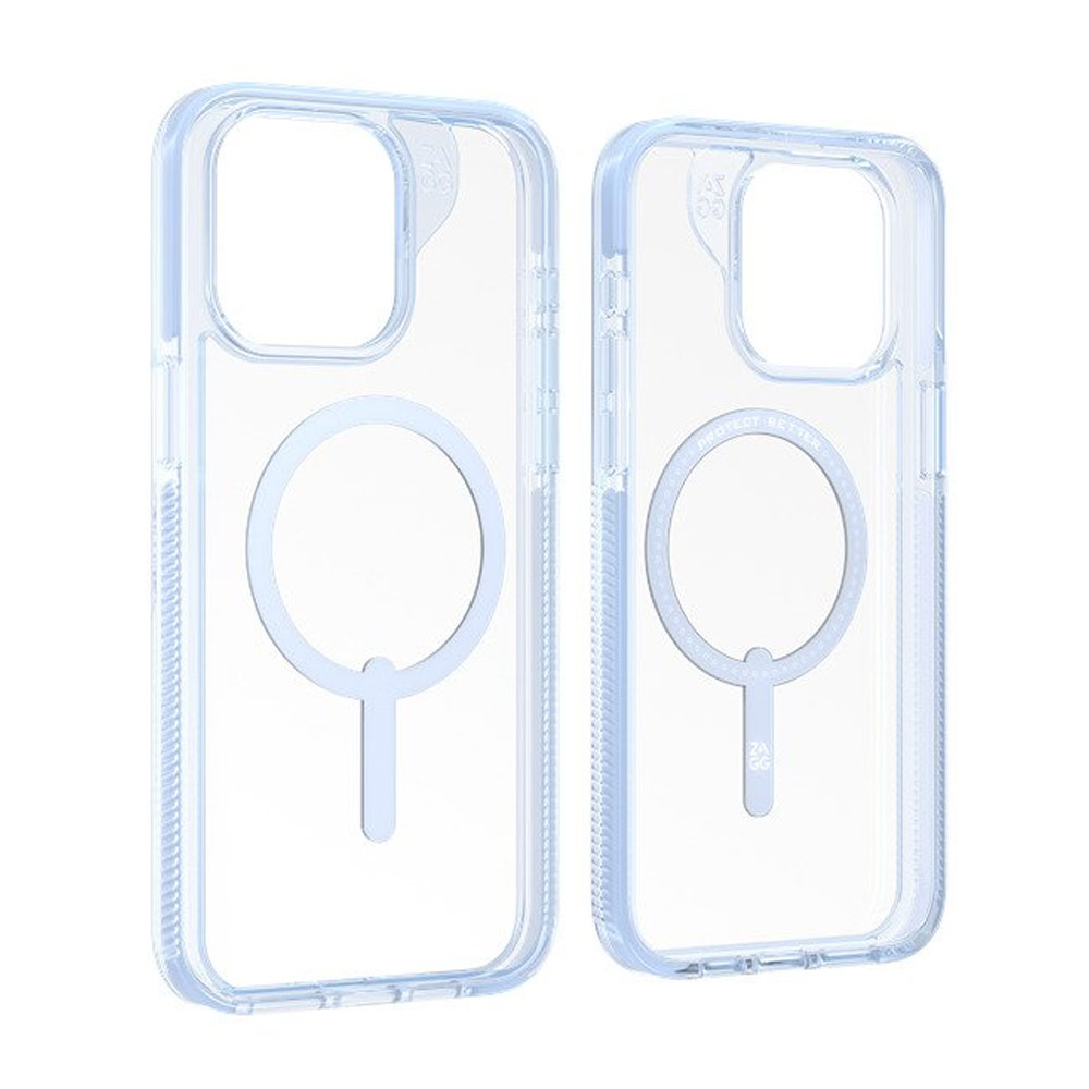 Picture of Apple iPhone 15 Pro Max 6.7 Case | Zagg Santa Cruz Snap Magnetic Slim Lightweight Non Slip Drop Protection Case for iPhone 15 Pro Max 6.7 (Blue)